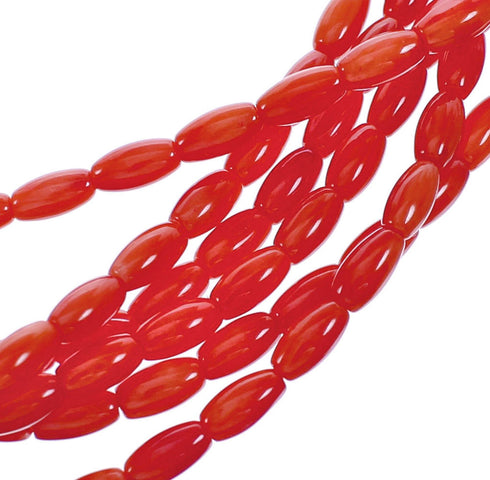 Navajo Coral Sterling Silver 6-Strand Bead Necklace AX123407